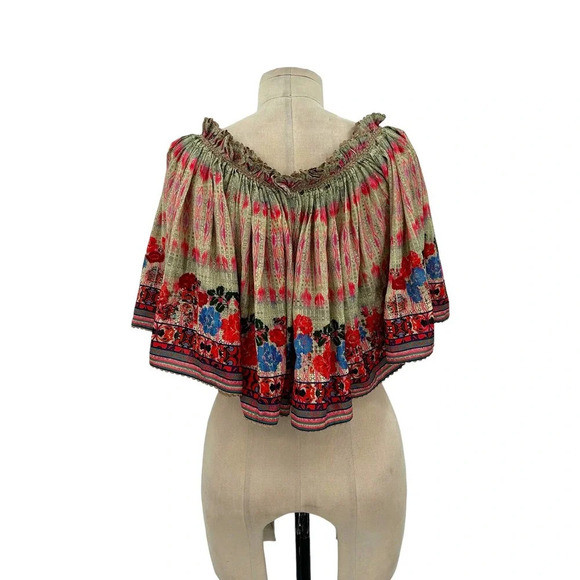 Anthropologie‎ Bhanuni By Jyoti Villa Top  Off-the-Shoulder Ruffle Size Medium - Picture 5 of 8